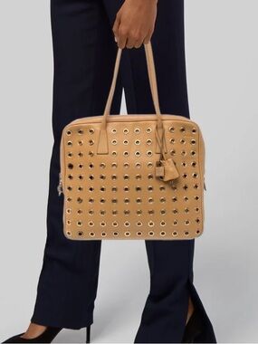 PRADA Enameled Metal Triangle Bauletto